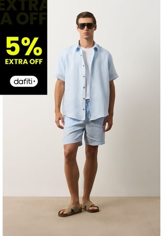 Bermuda En Lino Para Hombre Bélgica Bermuda En Lino Para Hombre Bélgica Azul Claro 36 VÉLEZ Vélez