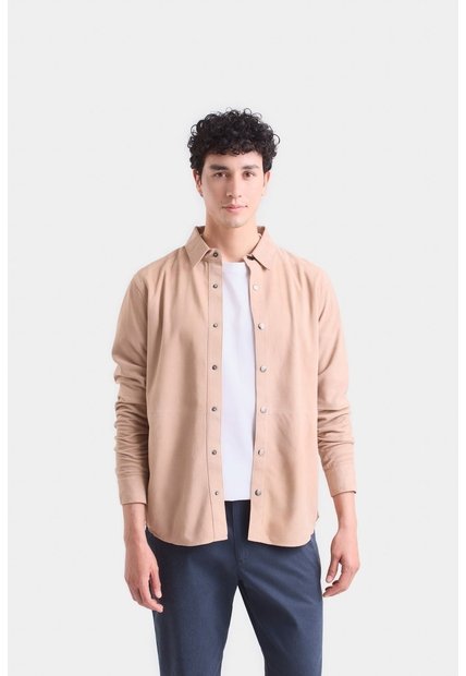 Camisa Manga Larga Para Hombre Gamuza Camisa Manga Larga Para Hombre Gamuza Arena XL VÉLEZ
