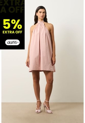Vestido Mini Halter Para Mujer Lumbre Vestido Mini Halter Para Mujer Lumbre Natural 12 VÉLEZ Vélez