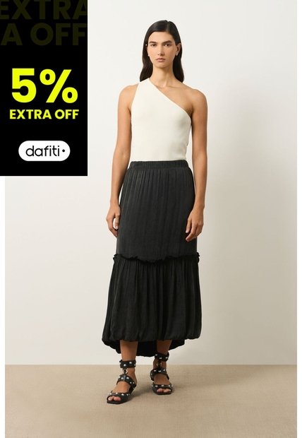 Falda Larga Wayra Para Mujer Balloon Falda Larga Wayra Para Mujer Balloon Negro 10 VÉLEZ