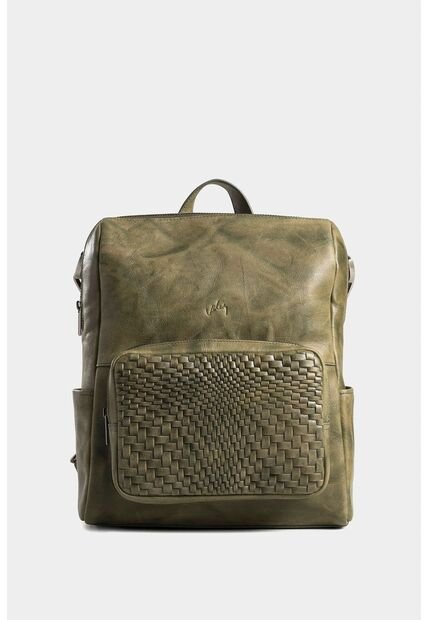 Morral Mini Saba De Cuero Para Mujer Multifunción Morral Mini Saba De Cuero Para Mujer Multifunción Verde VÉLEZ