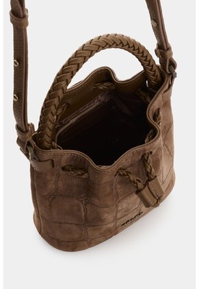 Bandolera En Gamuza Para Mujer Bruma Bandolera En Gamuza Para Mujer Bruma Tabaco VÉLEZ
