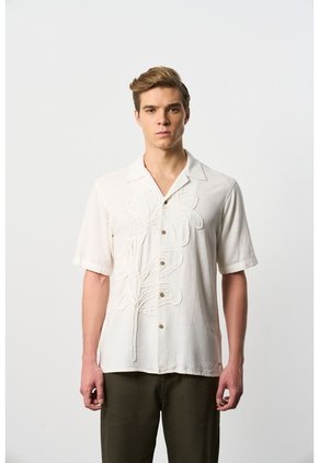 Camisa Manga Corta Para Hombre Liana Camisa Manga Corta Para Hombre Liana Blanco XL VÉLEZ