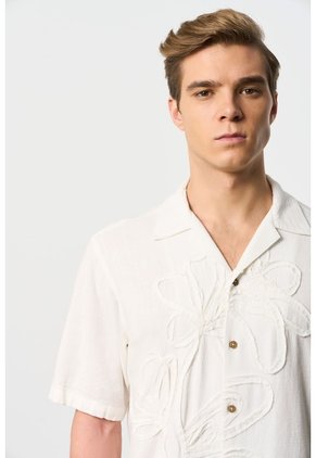 Camisa Manga Corta Para Hombre Liana Camisa Manga Corta Para Hombre Liana Blanco XL VÉLEZ