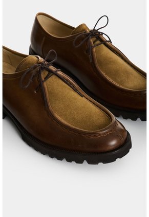 Zapatos De Cordón En Cuero Para Hombre Carreto Zapatos De Cordón En Cuero Para Hombre Carreto Tabaco 41 VÉLEZ