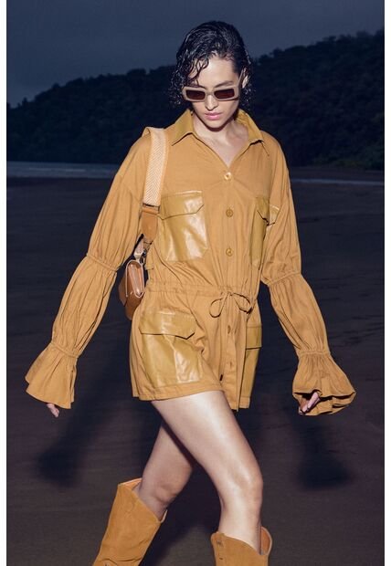 Chaqueta Fugaz Para Mujer Tipo Parka Chaqueta Fugaz Para Mujer Tipo Parka Miel S VÉLEZ