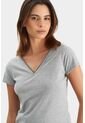 Camiseta Básica Para Mujer Millaré Metálico Decorativo Camiseta Básica Para Mujer Millaré Metálico Decorativo Gris XS VÉLEZ de Vélez