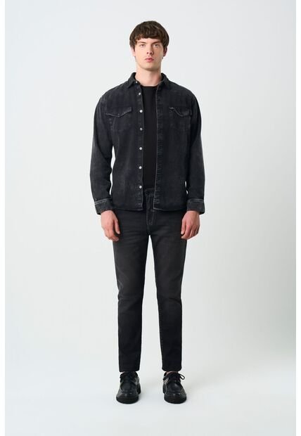 Jean Vireo Semi Fitted Para Hombre Detalles Cuero Jean Vireo Semi Fitted Para Hombre Detalles Cuero Negro 34 VÉLEZ