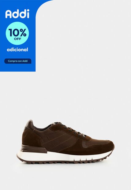 Tenis Azahar De Cuero Gamuza Y Lona Para Hombre Silueta Deportiva Tenis Azahar De Cuero Gamuza Y Lona Para Hombre Silueta Deportiva Cafe 45 VÉLEZ