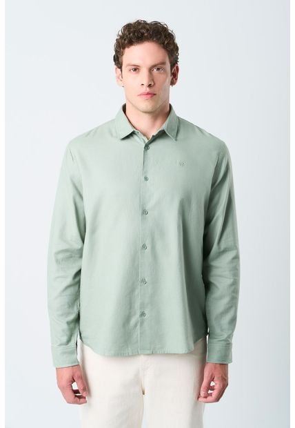 Camisa Oxford Manga Larga Calagua Para Hombre Semifitted Camisa Oxford Manga Larga Calagua Para Hombre Semifitted Verde Oliva XL Vélez