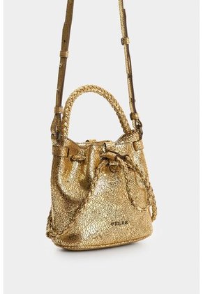 Bandolera De Cuero Folia Para Mujer Bruma Bandolera De Cuero Folia Para Mujer Bruma Dorado VÉLEZ