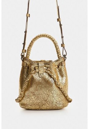 Bandolera De Cuero Folia Para Mujer Bruma Bandolera De Cuero Folia Para Mujer Bruma Dorado VÉLEZ