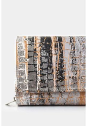 Billetera Palma De Cuero Para Mujer Detalle Taches Billetera Palma De Cuero Para Mujer Detalle Taches Plata VÉLEZ