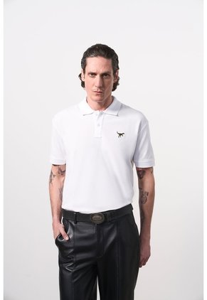 Polo Manga Corta Semi Fit Para Hombre Polo Manga Corta Semi Fit Para Hombre Blanco L VÉLEZ