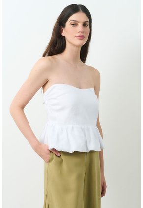 Camisa Cropped Eos Destellos Camisa Cropped Eos Destellos Blanco XS VÉLEZ