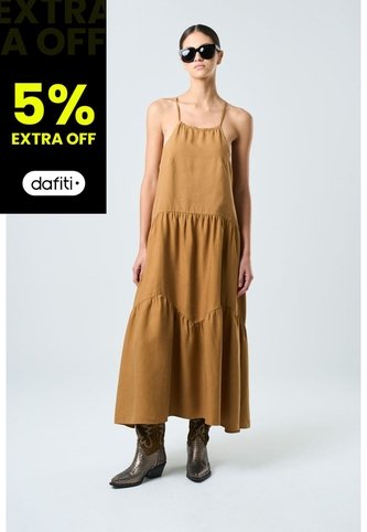 Vestido Galera Para Mujer Cuello Halter Vestido Galera Para Mujer Cuello Halter Cafe Claro 10 VÉLEZ Vélez