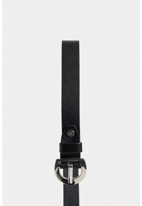 Cinturón Unifaz De Cuero Abatanado Para Mujer Con Puntera Hexagonal Cinturón Unifaz De Cuero Abatanado Para Mujer Con Puntera Hexagonal Negro L VÉLEZ