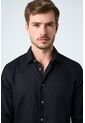 Camisa Manga Larga En Lino Para Hombre Silueta Semi Ajustada Camisa Manga Larga En Lino Para Hombre Silueta Semi Ajustada Negro M VÉLEZ de Vélez