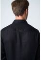 Camisa Manga Larga En Lino Para Hombre Silueta Semi Ajustada Camisa Manga Larga En Lino Para Hombre Silueta Semi Ajustada Negro M VÉLEZ de Vélez