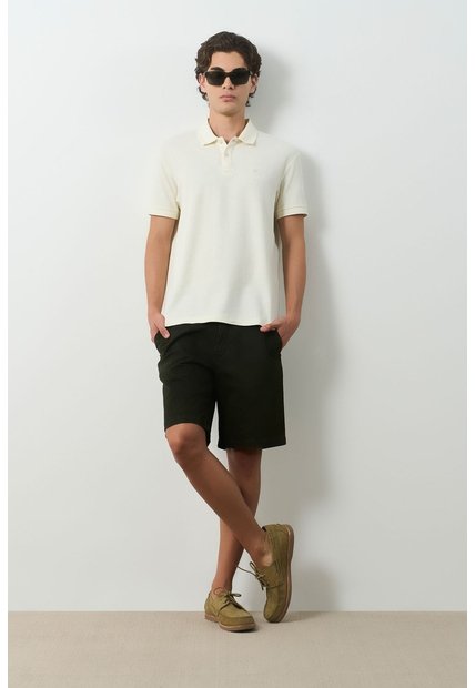 Polo Manga Corta Essential Para Hombre Textura Polo Manga Corta Essential Para Hombre Textura Crema M VÉLEZ