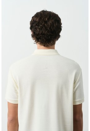 Polo Manga Corta Essential Para Hombre Textura Polo Manga Corta Essential Para Hombre Textura Crema M VÉLEZ