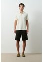 Polo Manga Corta Essential Para Hombre Textura Polo Manga Corta Essential Para Hombre Textura Crema M VÉLEZ de Vélez