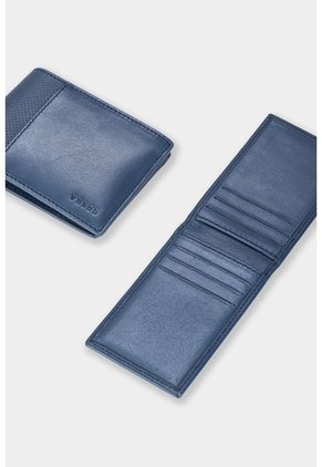 Billetera Draco De Cuero Para Hombre Mezcla De Texturas Billetera Draco De Cuero Para Hombre Mezcla De Texturas Azul Oscuro VÉLEZ