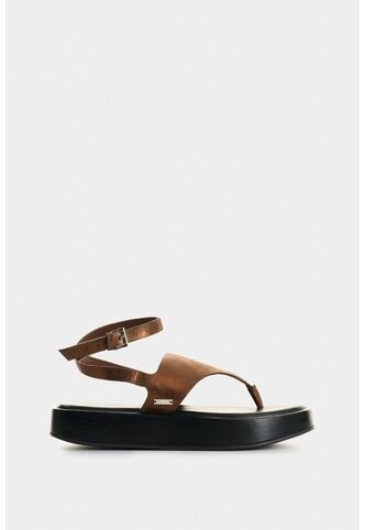 Sandalia Plataforma De Cuero Folia Para Mujer Gale Sandalia Plataforma De Cuero Folia Para Mujer Gale Bronce 39 VÉLEZ Vélez