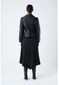 Chaqueta Silueta Tipo Biker De Cuero Para Mujer Cremalleras Chaqueta Silueta Tipo Biker De Cuero Para Mujer Cremalleras Negro XL VÉLEZ de Vélez