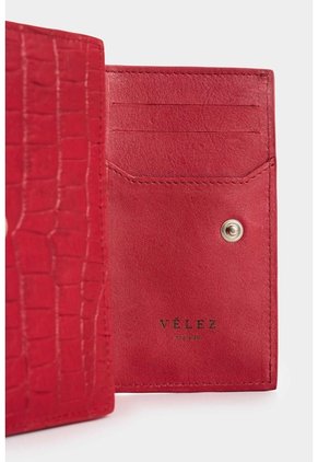 Billetera De Cuero Grabado Para Mujer Tessa Billetera De Cuero Grabado Para Mujer Tessa Rojo VÉLEZ