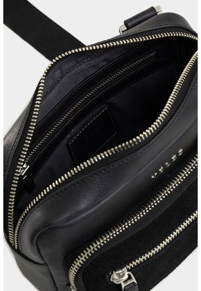 Manos Libres Bright De Cuero Para Hombre Detalle Gamuzado Manos Libres Bright De Cuero Para Hombre Detalle Gamuzado Negro VÉLEZ