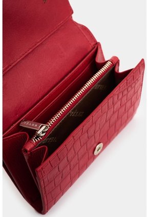 Billetera De Cuero Grabado Para Mujer Tessa Billetera De Cuero Grabado Para Mujer Tessa Rojo VÉLEZ