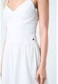 Vestido Midi Fugaz Para Mujer Silueta Globo Vestido Midi Fugaz Para Mujer Silueta Globo Blanco 10 VÉLEZ de Vélez