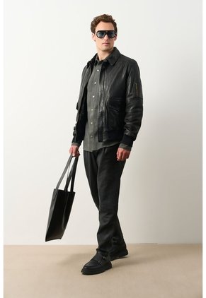 Camisa Manga Larga Para Hombre Gamuza Camisa Manga Larga Para Hombre Gamuza Gris Pistola M VÉLEZ