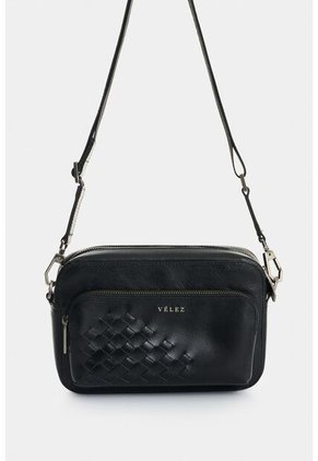 Bandolera De Cuero Con Detalle Tejido Para Hombre Kansas 2.0 Bandolera De Cuero Con Detalle Tejido Para Hombre Kansas 2.0 Negro VÉLEZ