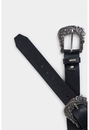 Cinturón Unifaz Eyra De Cuero Para Mujer Doble Hebilla Cinturón Unifaz Eyra De Cuero Para Mujer Doble Hebilla Negro XL Vélez