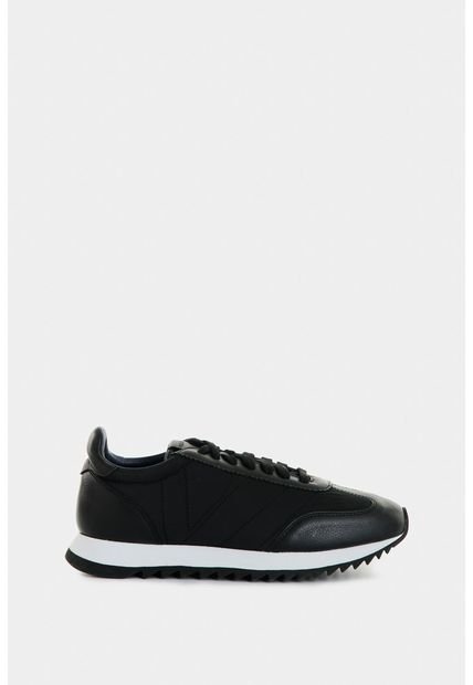 Tenis Orión De Lona Y Cuero Para Mujer Costuras Decorativas Tenis Orión De Lona Y Cuero Para Mujer Costuras Decorativas Negro 37 Vélez