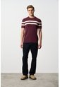 Camiseta Franjas 2 Tejida Para Hombre Manga Corta Camiseta Franjas 2 Tejida Para Hombre Manga Corta Vinotinto M VÉLEZ de Vélez