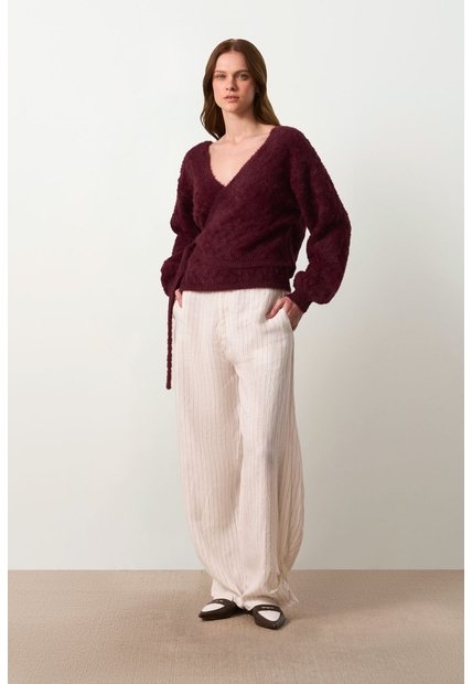 Sweater Tejido Para Mujer Liana Sweater Tejido Para Mujer Liana Vinotinto S VÉLEZ