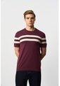 Camiseta Franjas 2 Tejida Para Hombre Manga Corta Camiseta Franjas 2 Tejida Para Hombre Manga Corta Vinotinto M VÉLEZ de Vélez