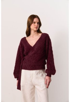 Sweater Tejido Para Mujer Liana Sweater Tejido Para Mujer Liana Vinotinto S VÉLEZ