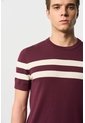 Camiseta Franjas 2 Tejida Para Hombre Manga Corta Camiseta Franjas 2 Tejida Para Hombre Manga Corta Vinotinto M VÉLEZ de Vélez