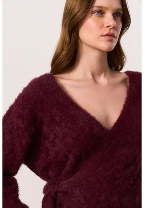 Sweater Tejido Para Mujer Liana Sweater Tejido Para Mujer Liana Vinotinto S VÉLEZ