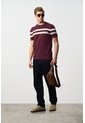 Camiseta Franjas 2 Tejida Para Hombre Manga Corta Camiseta Franjas 2 Tejida Para Hombre Manga Corta Vinotinto M VÉLEZ de Vélez