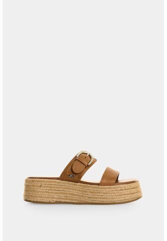Sandalia Plataforma En Cuero Y Yute Para Mujer Ikal Sandalia Plataforma En Cuero Y Yute Para Mujer Ikal Miel 36 VÉLEZ Vélez