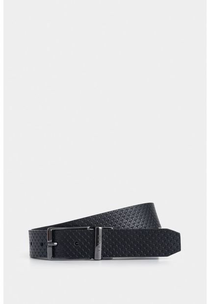 Cinturón Doble Faz Pavia De Cuero Para Hombre Punta Cuadrada Cinturón Doble Faz Pavia De Cuero Para Hombre Punta Cuadrada Negro 34 Vélez