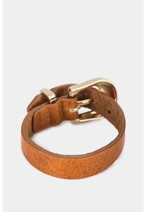 Manilla Ciruela De Cuero Para Mujer Hebilla Metálica Miel