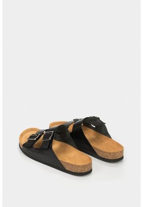 Sandalia Plana De Cuero Vintage Sandalia Plana De Cuero Vintage Negro 41 VÉLEZ