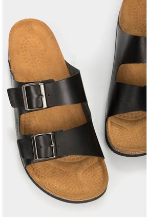 Sandalia Plana De Cuero Vintage Sandalia Plana De Cuero Vintage Negro 41 VÉLEZ