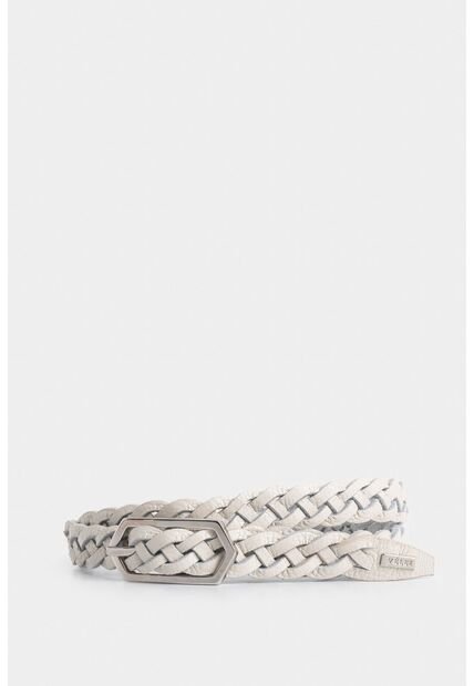 Cinturón Unifaz Orión De Cuero Para Mujer Trenzado Cinturón Unifaz Orión De Cuero Para Mujer Trenzado Blanco L VÉLEZ
